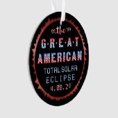 Great American Total Solar Eclipse 8 april 2024 Ornament (voorkant)
