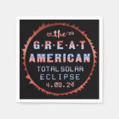 Great American Total Solar Eclipse 8 april 2024 Servetten (Voorkant)