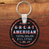 Great American Total Solar Eclipse 8 april 2024 Sleutelhanger (Voorkant)