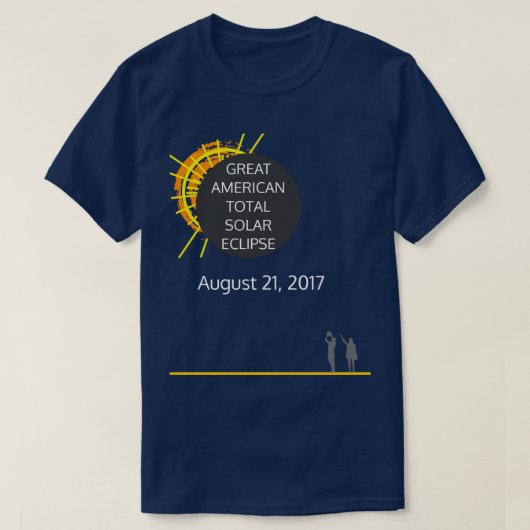 Great American Total Solar Eclipse cool custom T-shirt (Design voorkant)