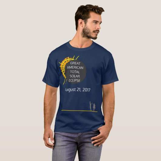 Great American Total Solar Eclipse cool custom T-shirt (Voorkant volledig)