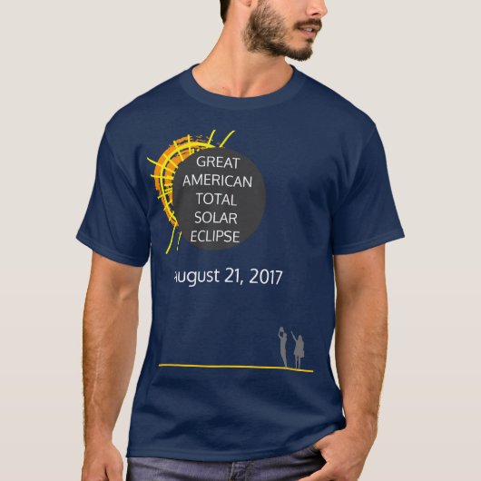 Great American Total Solar Eclipse cool custom T-shirt (Voorkant)