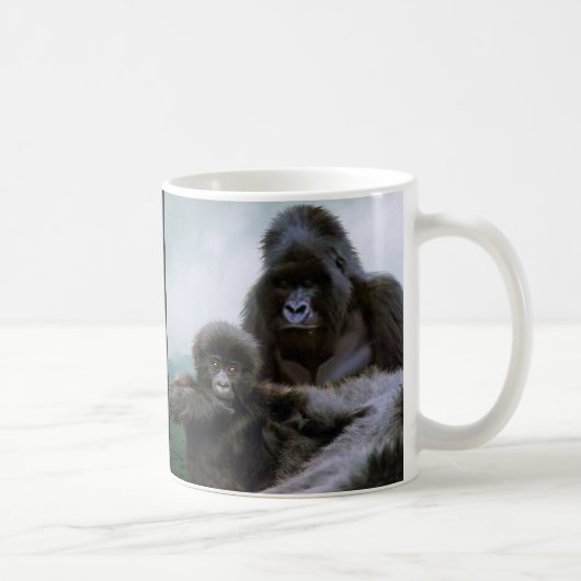 GREAT APES Mountain Gorilla & Baby Gorilla Koffiemok (Rechts)