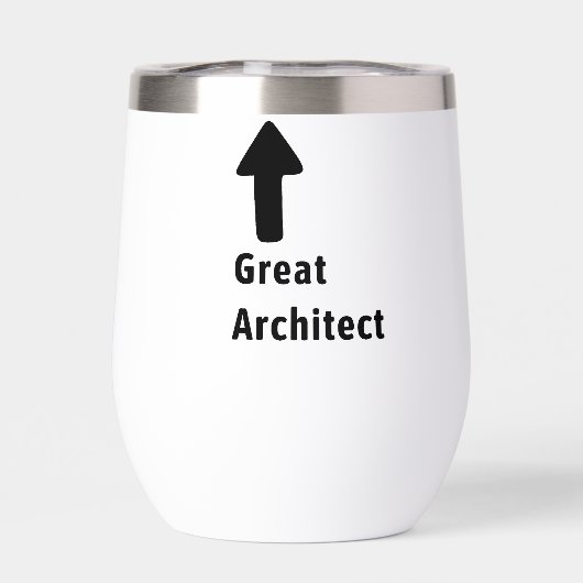 Great Architect Funny Arrow Editable Name (Achterkant)
