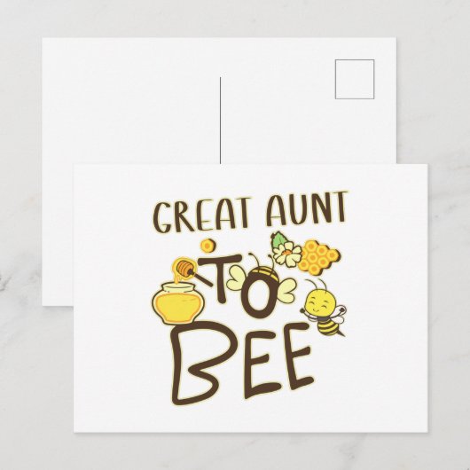 Great Aunt To Bee Pregnancy Announcement Pregnant Briefkaart (Voorkant / Achterkant)