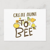 Great Aunt To Bee Pregnancy Announcement Pregnant Briefkaart (Voorkant)