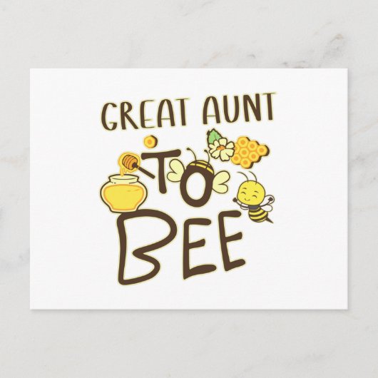 Great Aunt To Bee Pregnancy Announcement Pregnant Briefkaart (Voorkant)
