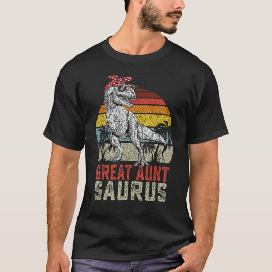 Great Auntsaurus Rex Dinosaur Great Aunt Saurus Fa T-shirt (Voorkant)