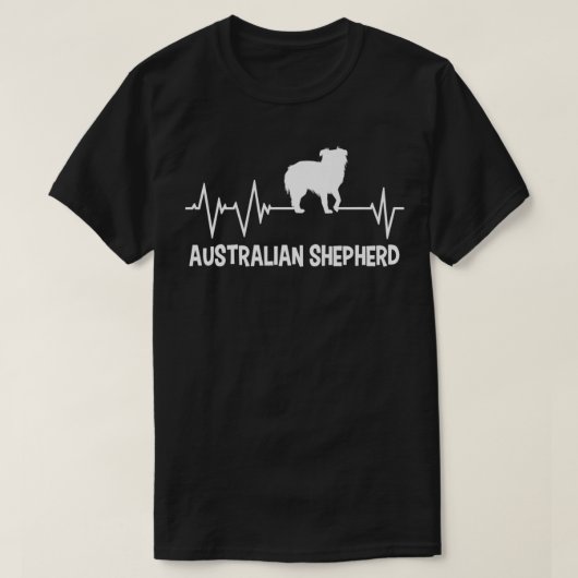 Great Australian Shepherd Heartbeat Design Aussie T-shirt (Design voorkant)