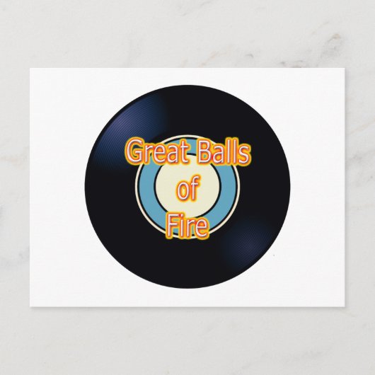 Great Balls of Fire Hit Song Titles Oldies Briefkaart (Voorkant)