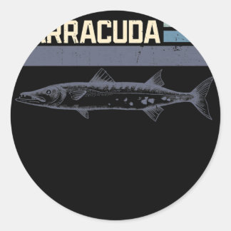 Great Barracuda Cuda Vist in het wild levende zout Ronde Sticker