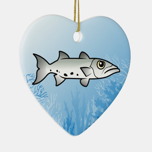 Great Barracuda Keramisch Ornament (Rechts)