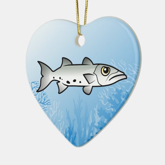 Great Barracuda Keramisch Ornament (Links)