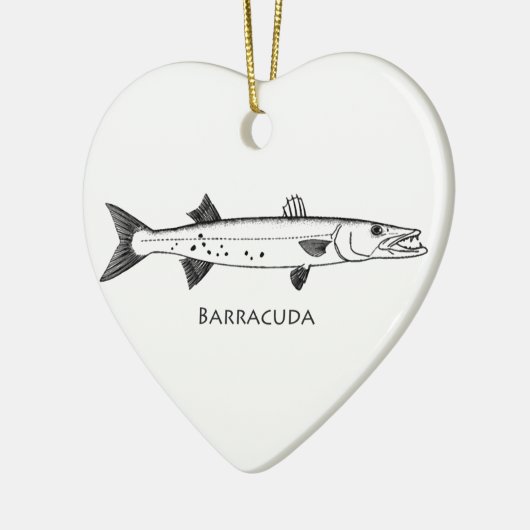 Great Barracuda Logo Keramisch Ornament (Links)