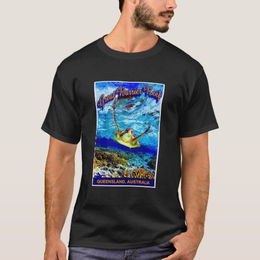 GREAT BARRIER CORAL REEF Australia Travel Print T-shirt (Voorkant)