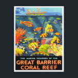 Great Barrier Coral Reef Australia vintage Briefkaart<br><div class="desc">Great Barrier Coral Reef Australia vintage Briefkaart</div>