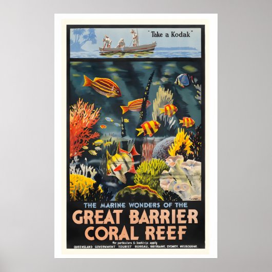 Great Barrier Coral Reef Queensland Australia Poster (Voorkant)