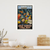 Great Barrier Coral Reef Queensland Australia Poster (Keuken)