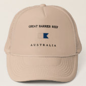 Great Barrier Reef Australia Alpha Dive Flag Trucker Pet (Voorkant)