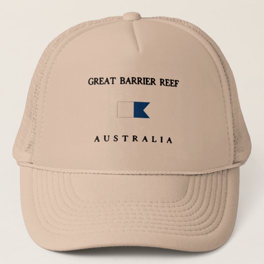Great Barrier Reef Australia Alpha Dive Flag Trucker Pet (Voorkant)