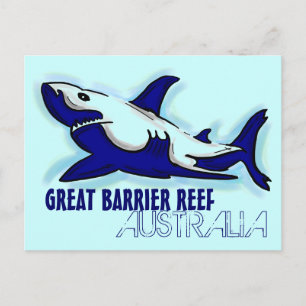 Great Barrier Reef Australia Blue shark briefkaart