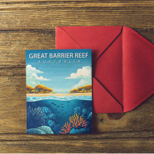  Great Barrier Reef Australia Travel Briefkaart