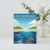  Great Barrier Reef Australia Travel Briefkaart (Staand voorkant)