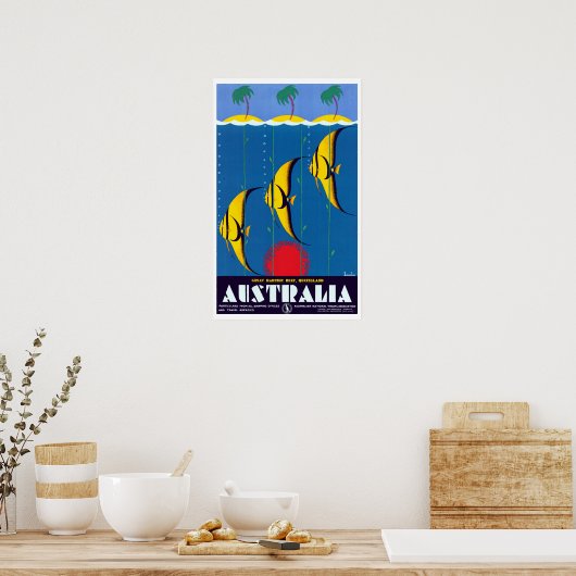  Great Barrier Reef Australia Travel Poster (Keuken)