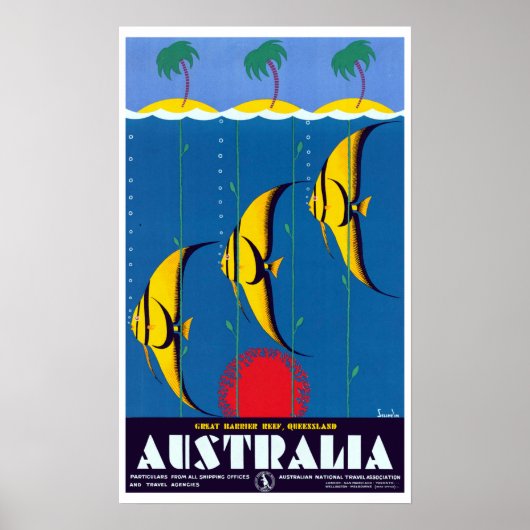  Great Barrier Reef Australia Travel Poster (Voorkant)