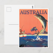 Great Barrier Reef Australia vintage Briefkaart (Voorkant / Achterkant)