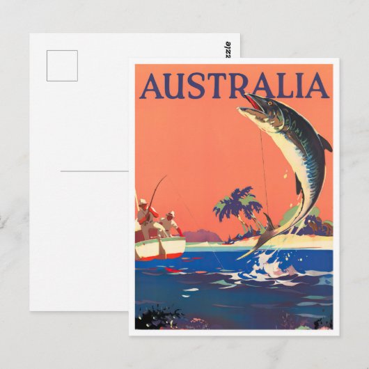 Great Barrier Reef Australia vintage Briefkaart (Voorkant / Achterkant)