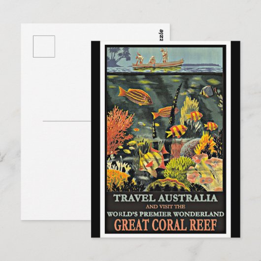 Great Barrier Reef, Australië, Briefkaart (Voorkant / Achterkant)