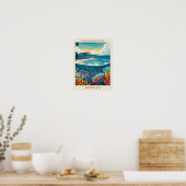Great Barrier Reef Australië Kunst Vintage Reizen Poster (Keuken)