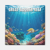 Great Barrier Reef Australië Magneet (Voorkant)