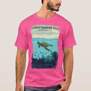 Great Barrier Reef Australië Queensland Vintage TR T-shirt