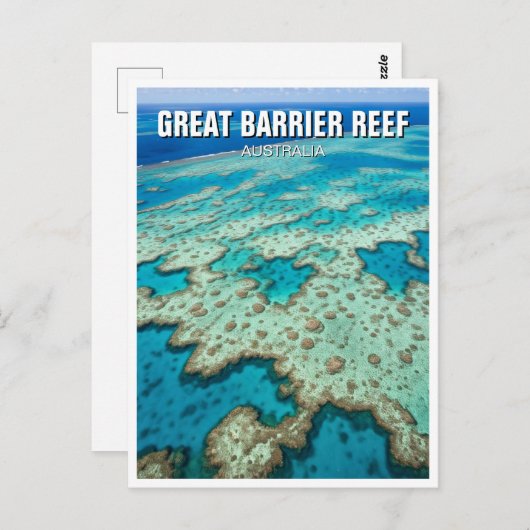 Great Barrier Reef Australië Reizen Briefkaart (Voorkant / Achterkant)