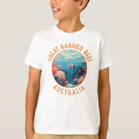 Great Barrier Reef Australië Retro Verstrekte Kuns