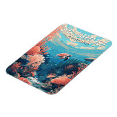 Great Barrier Reef Australië Travel Art Vintage Magneet (Linkerzijde)