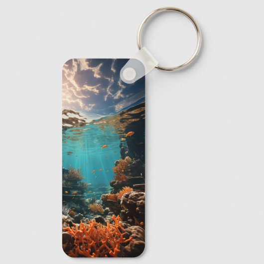 Great Barrier Reef | Australische kunst | Zeevisse Sleutelhanger (Achterkant)