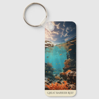 Great Barrier Reef | Australische kunst | Zeevisse Sleutelhanger