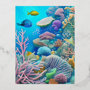 Great Barrier Reef Folie Feestdagen Briefkaart