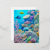 Great Barrier Reef Folie Feestdagen Briefkaart (Voorkant / Achterkant)