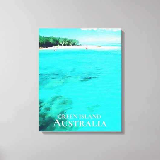 Great Barrier Reef Green Island Australië Canvas Afdruk (Voorkant)