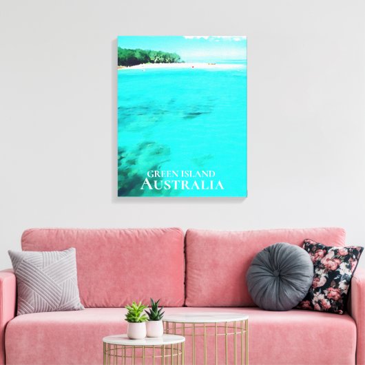 Great Barrier Reef Green Island Australië Canvas Afdruk (Insitu (Woonkamer))