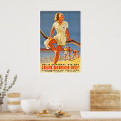 Great Barrier Reef Kunst Australië Reisposter Poster (Keuken)