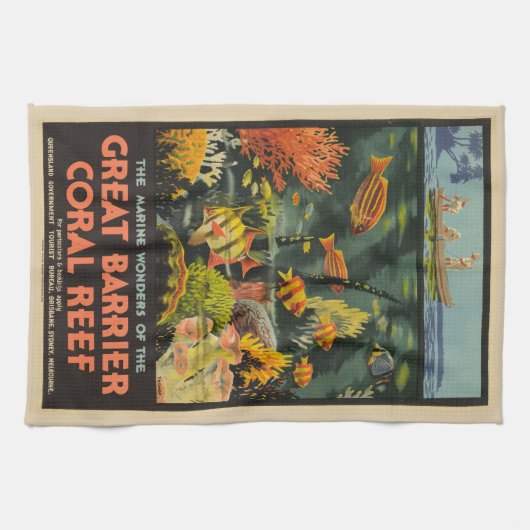 Great Barrier Reef Poster Australië Theedoek (Horizontaal)