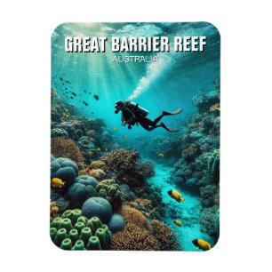 Great Barrier Reef Scuba Diver Magneet