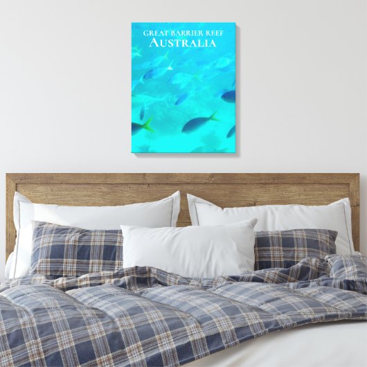 Great Barrier Reef tropische vis Australië Canvas Afdruk (Insitu (Slaapkamer))
