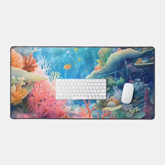 Great Barrier Reef Waterverf Bureaumat (Keyboard & Muis)