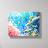 Great Barrier Reef Waterverf Canvas Afdruk (Voorkant)